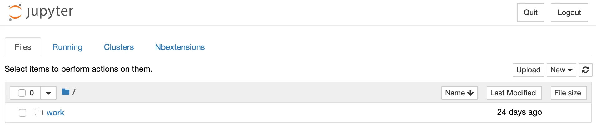 The Jupyter notebook interface, with TensorFlow available